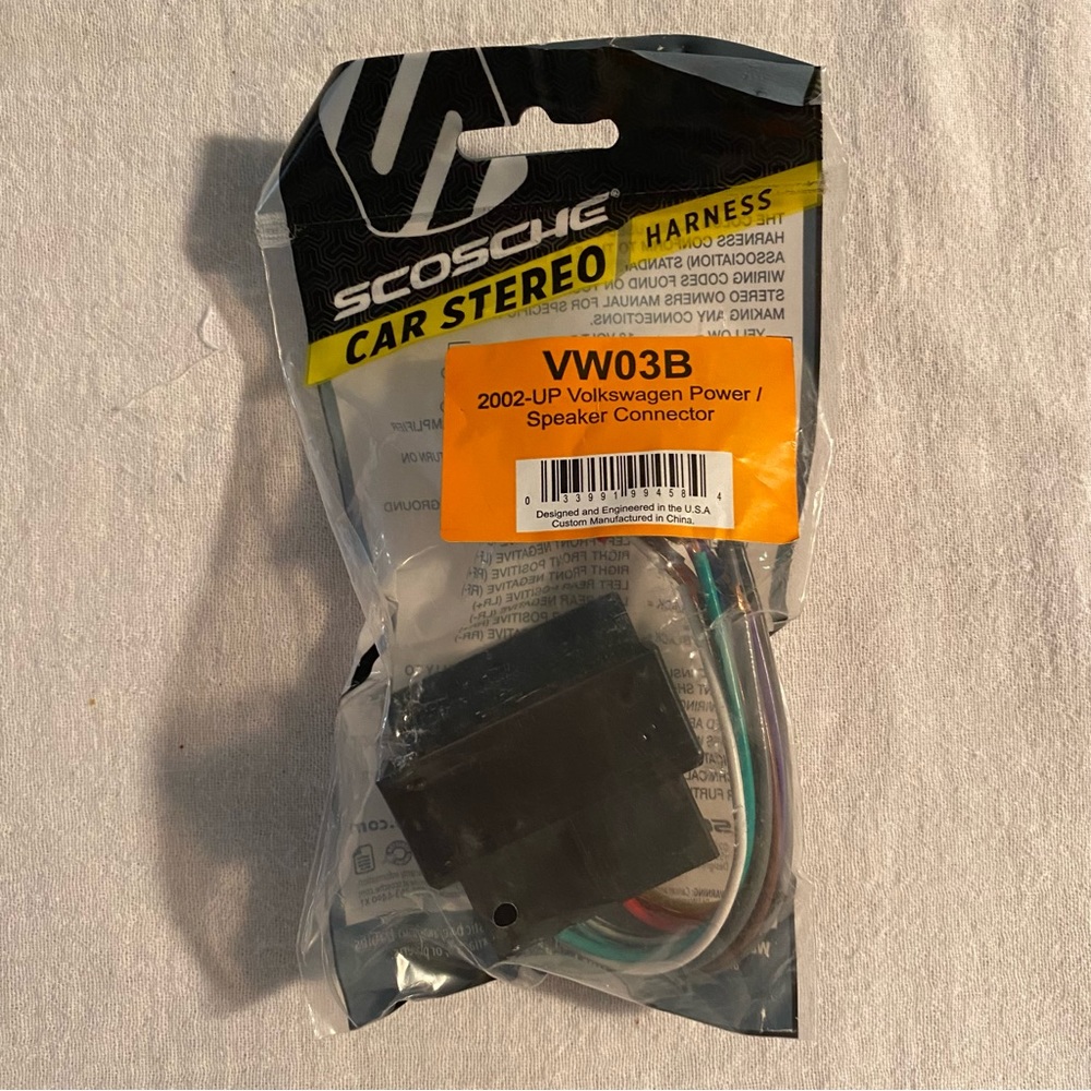 -Scosche Car Stereo Harness VW03B 2002-UP Volkswagen Power Speaker Connector